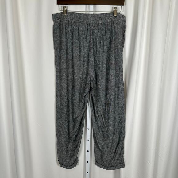 Jones New York Black Heathered Linen Pants‎ Plus Sz 1X Career Essential - Picture 4 of 10